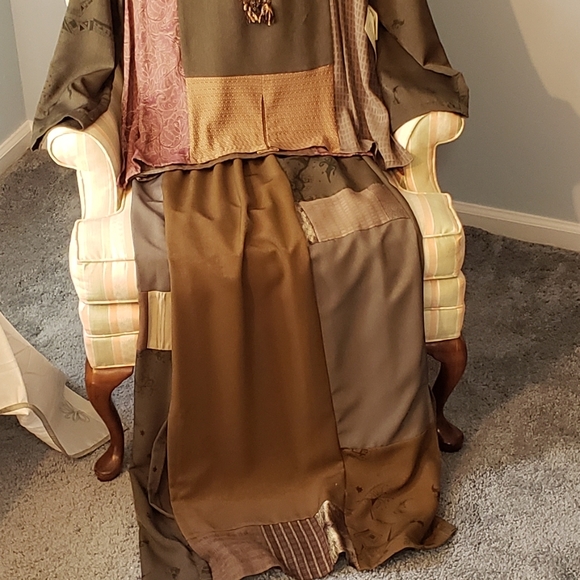 Vintage Art to Wear 80's Lagenlook Bohemian Donna Jessica Hand Printed One size - Picture 11 of 15